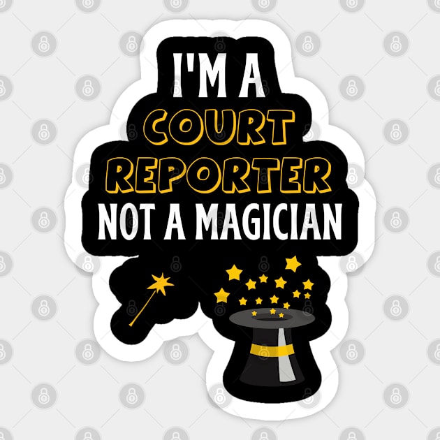 Court reporter Sticker by Mdath